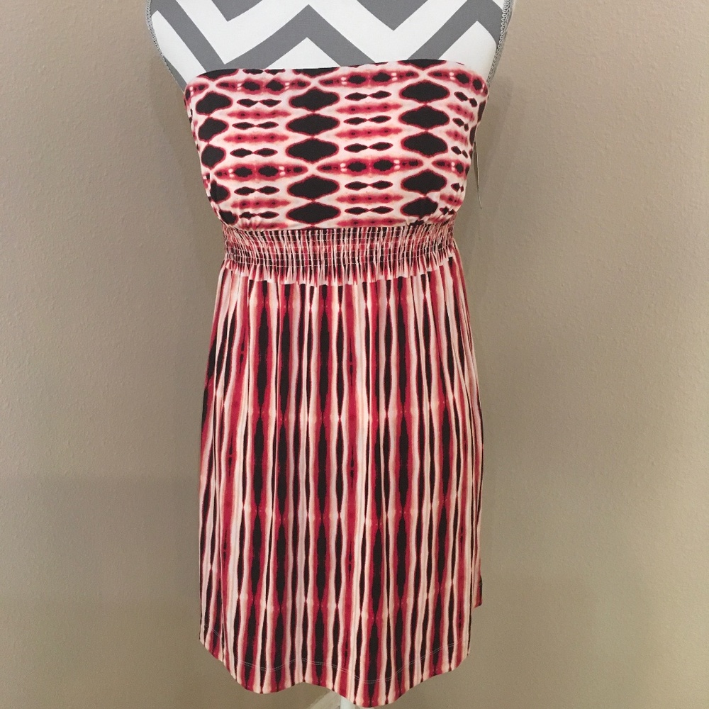 Soma Voyage Black Red Convertible Straps Dress NWT - Size Medium